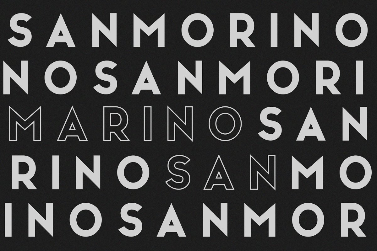 Пример шрифта San Marino Italic